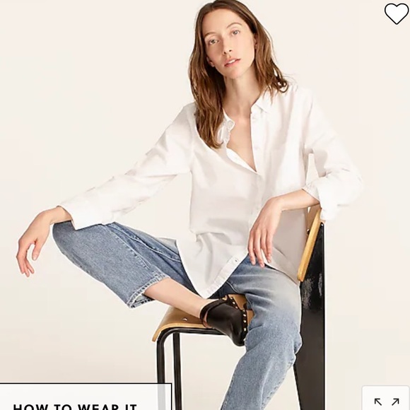 J. Crew Tops - J Crew Classic-fit washed cotton poplin shirt AW245